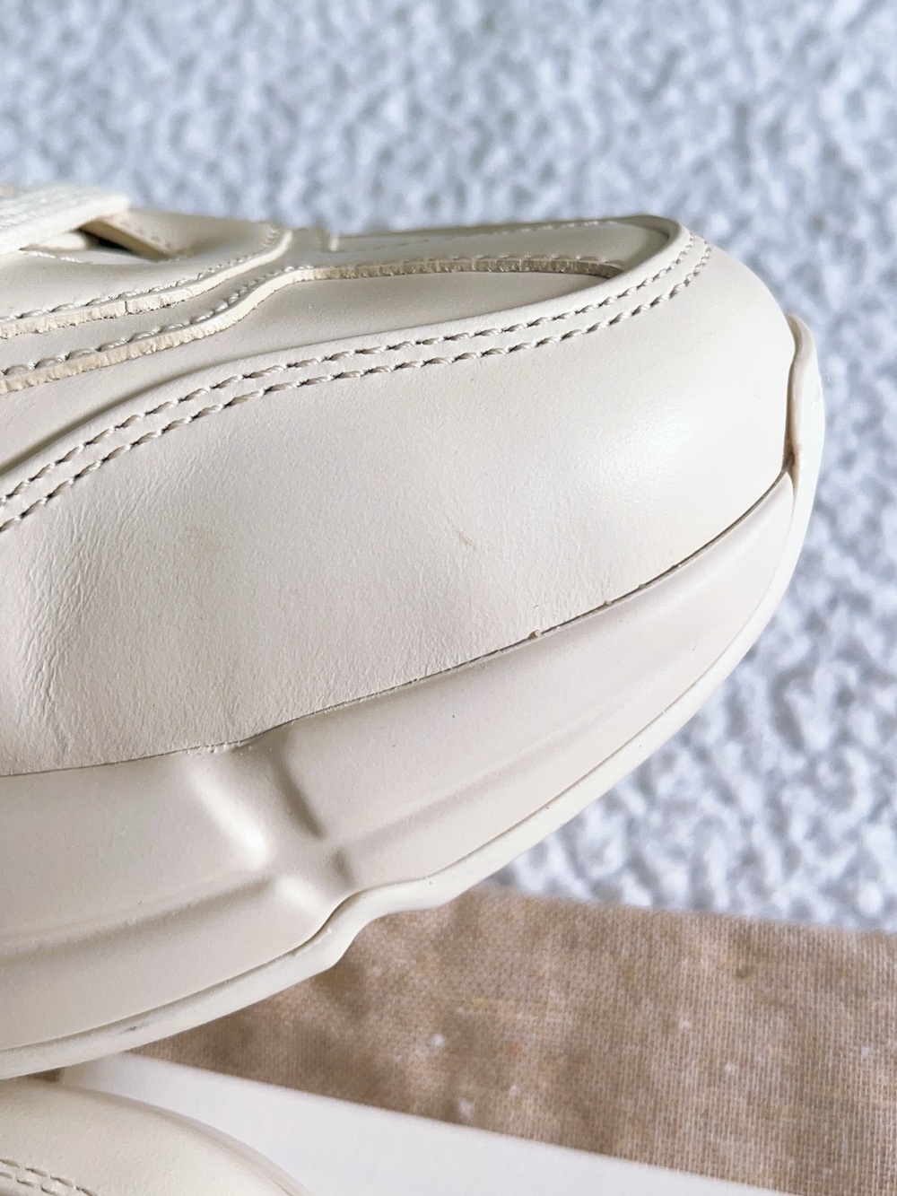 Gucci Rhyton Gucci Logo Leather Sneaker - Picture 10 of 16